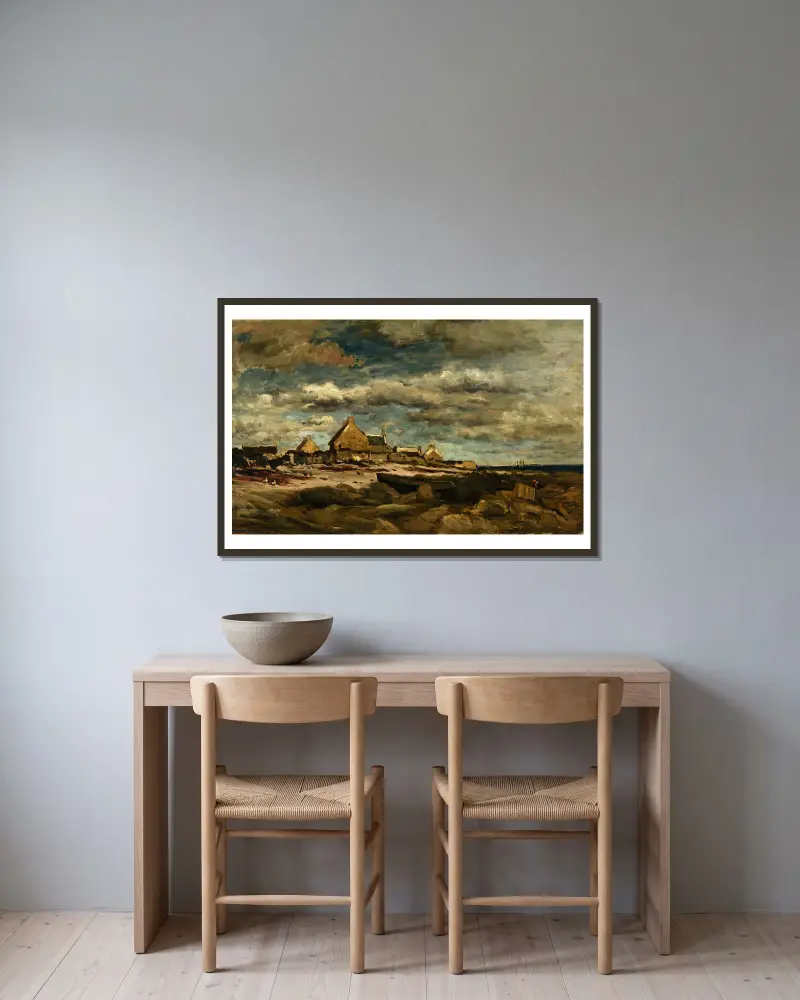Vjezd do Kérity, Charles François Daubigny v rámu na stěně