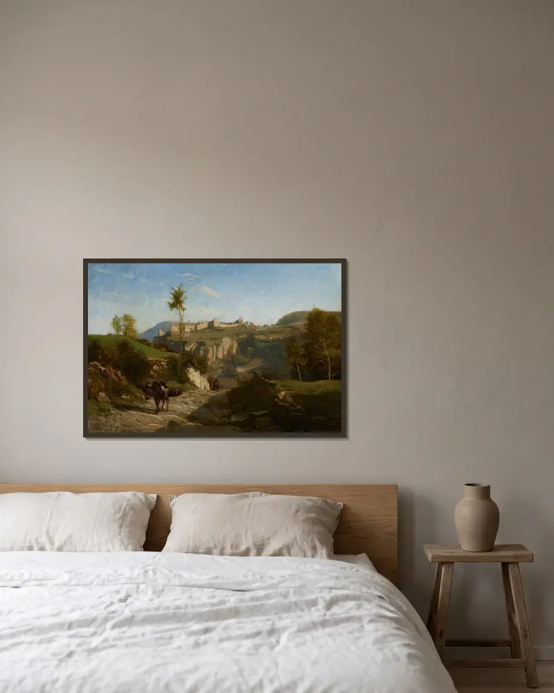 Krajina poblíž Crémieu, Charles François Daubigny v rámu na stěně
