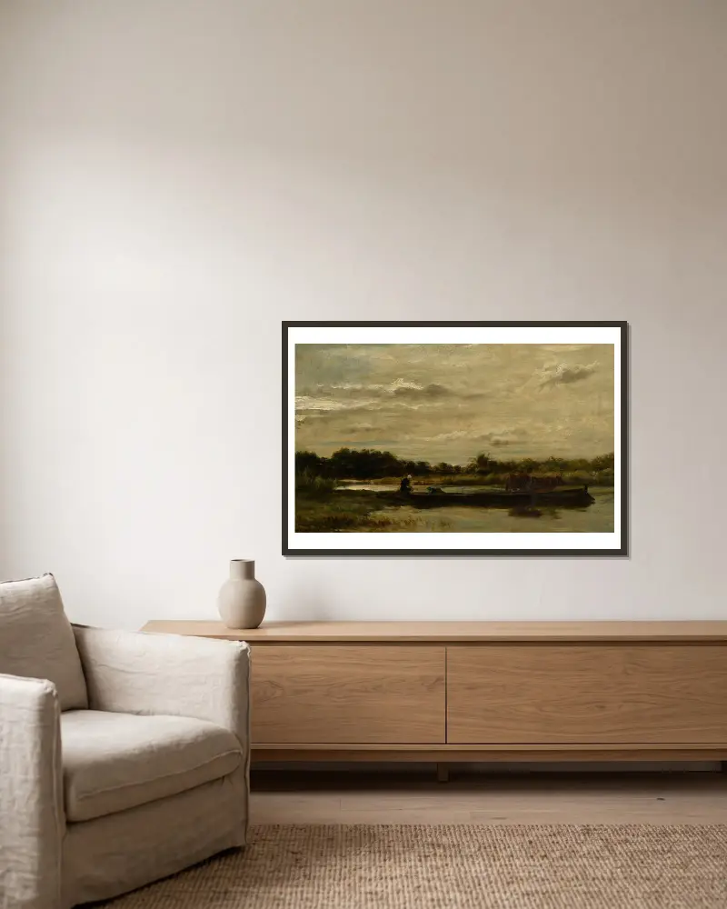 Přívoz, Charles François Daubigny v rámu na stěně