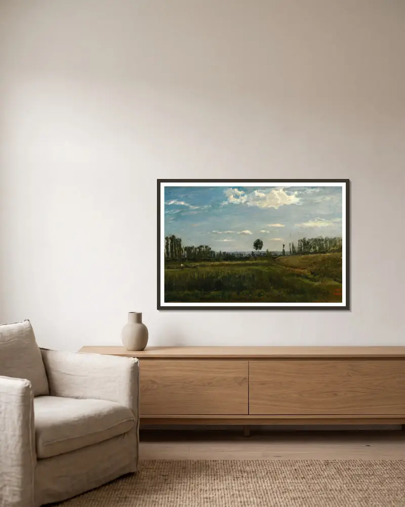 Krajobraz, Charles François Daubigny w ramie na ścianie