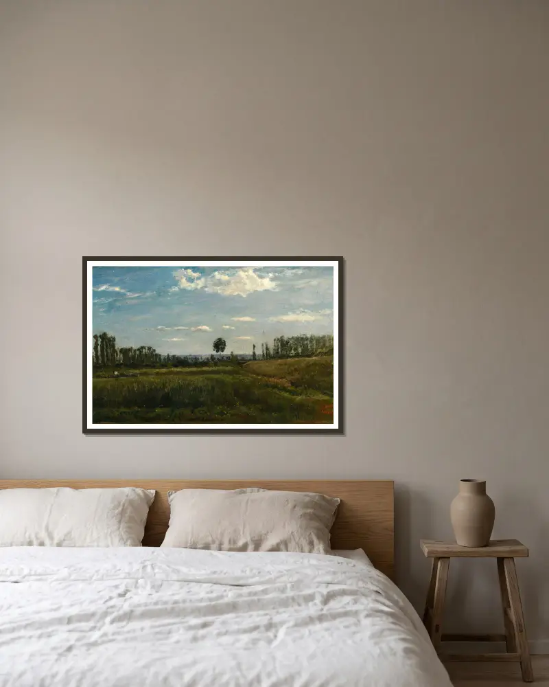 Krajobraz, Charles François Daubigny w ramie na ścianie