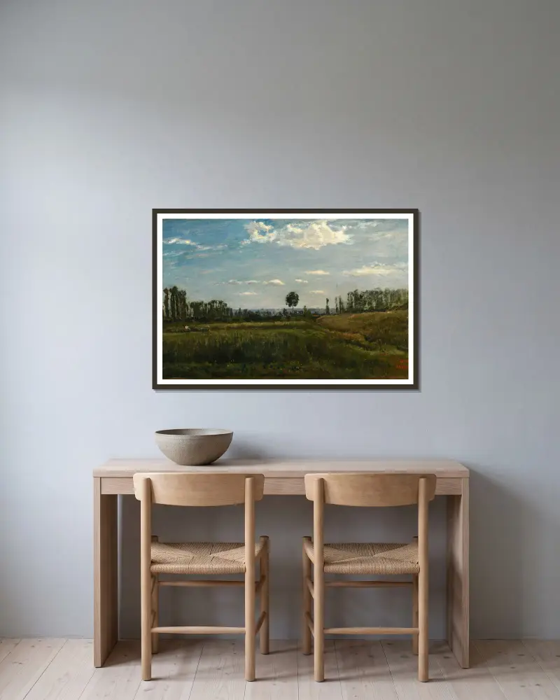 Krajobraz, Charles François Daubigny w ramie na ścianie