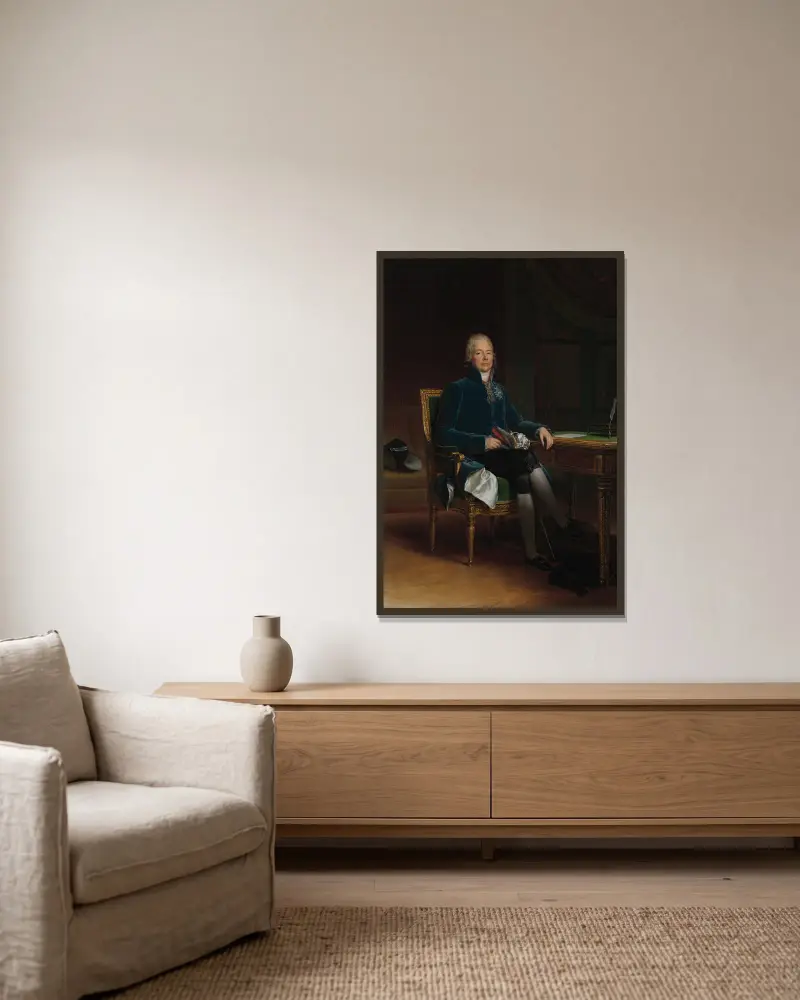 Charles Maurice de Talleyrand Périgord (1754–1838), Prinz von Benevent von François Gérard gerahmt an einer Wand