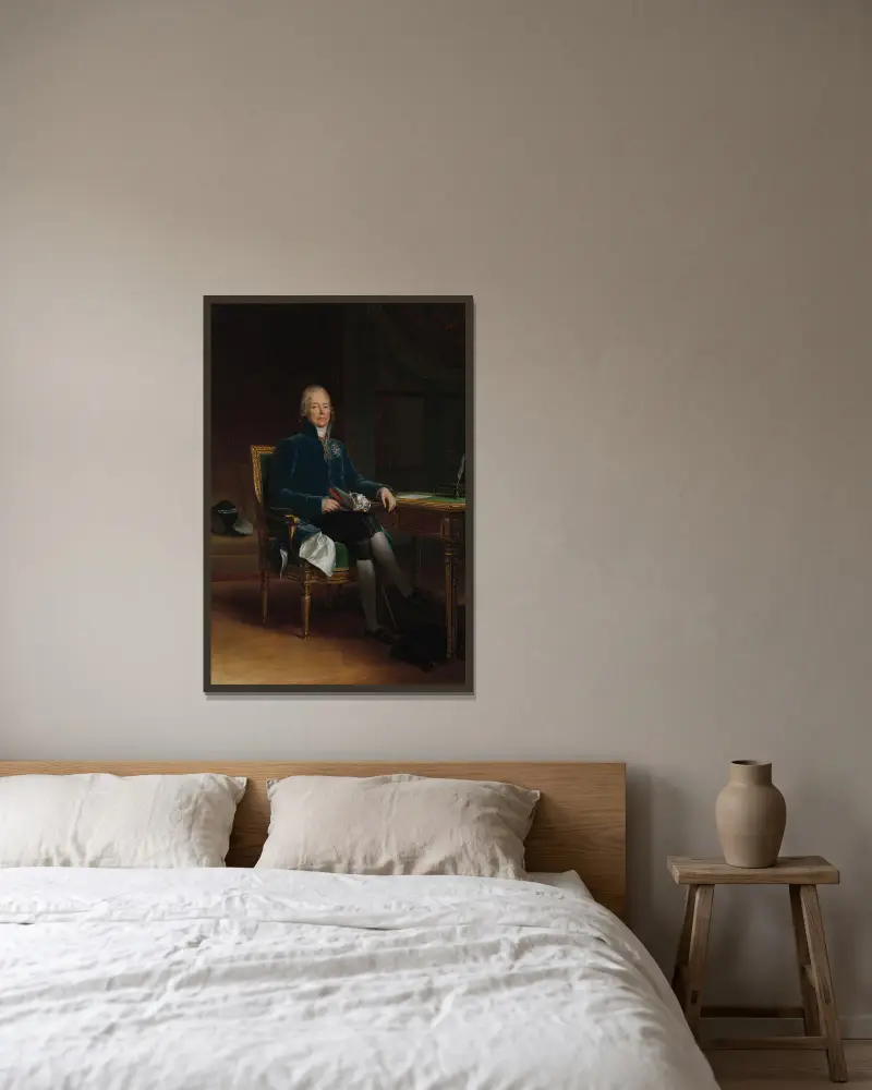 Charles Maurice de Talleyrand Périgord (1754–1838), Prinz von Benevent von François Gérard gerahmt an einer Wand