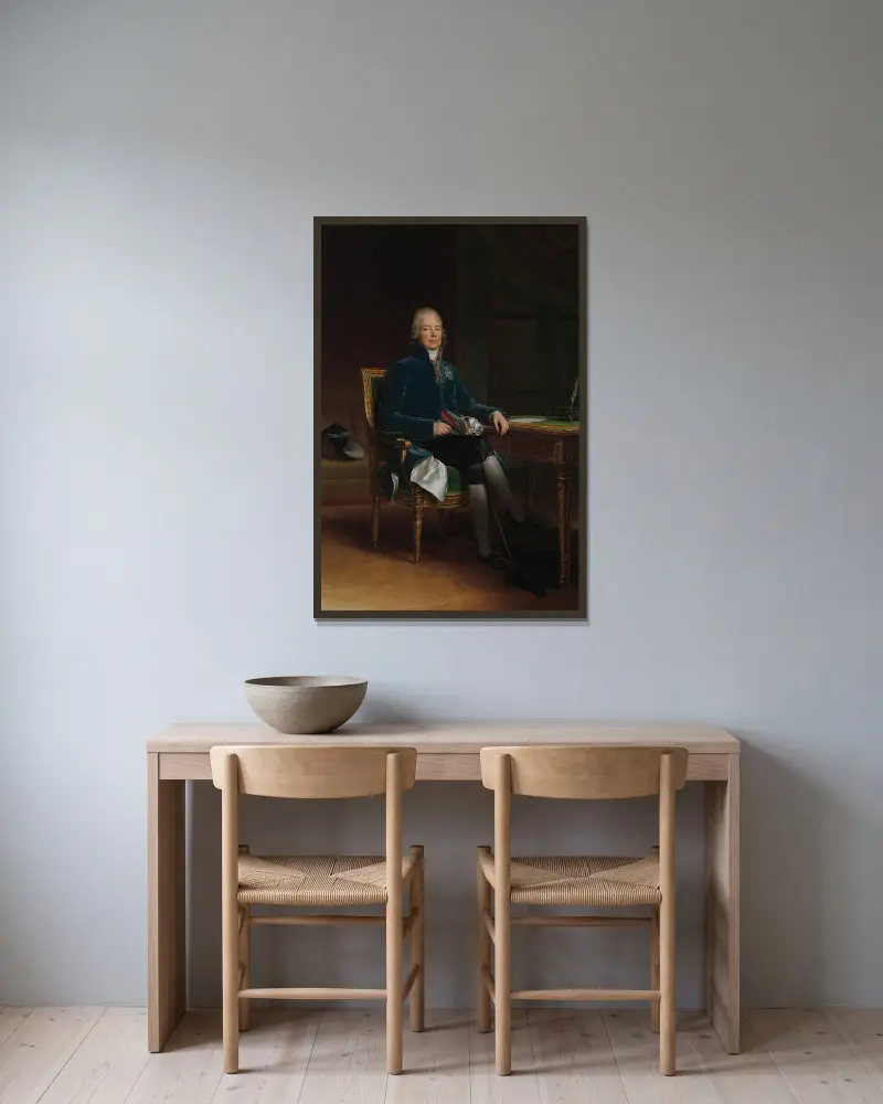 Charles Maurice de Talleyrand Périgord (1754–1838), Prinz von Benevent von François Gérard gerahmt an einer Wand