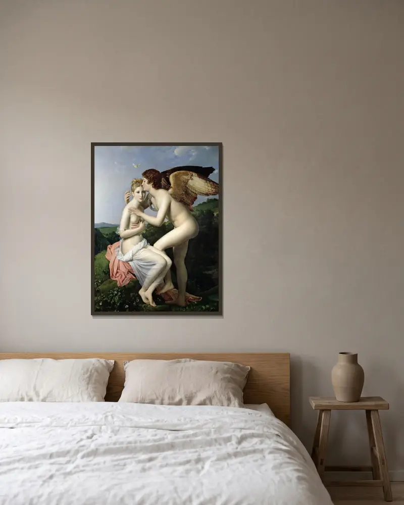 Amor und Psyche von François Gérard gerahmt an einer Wand