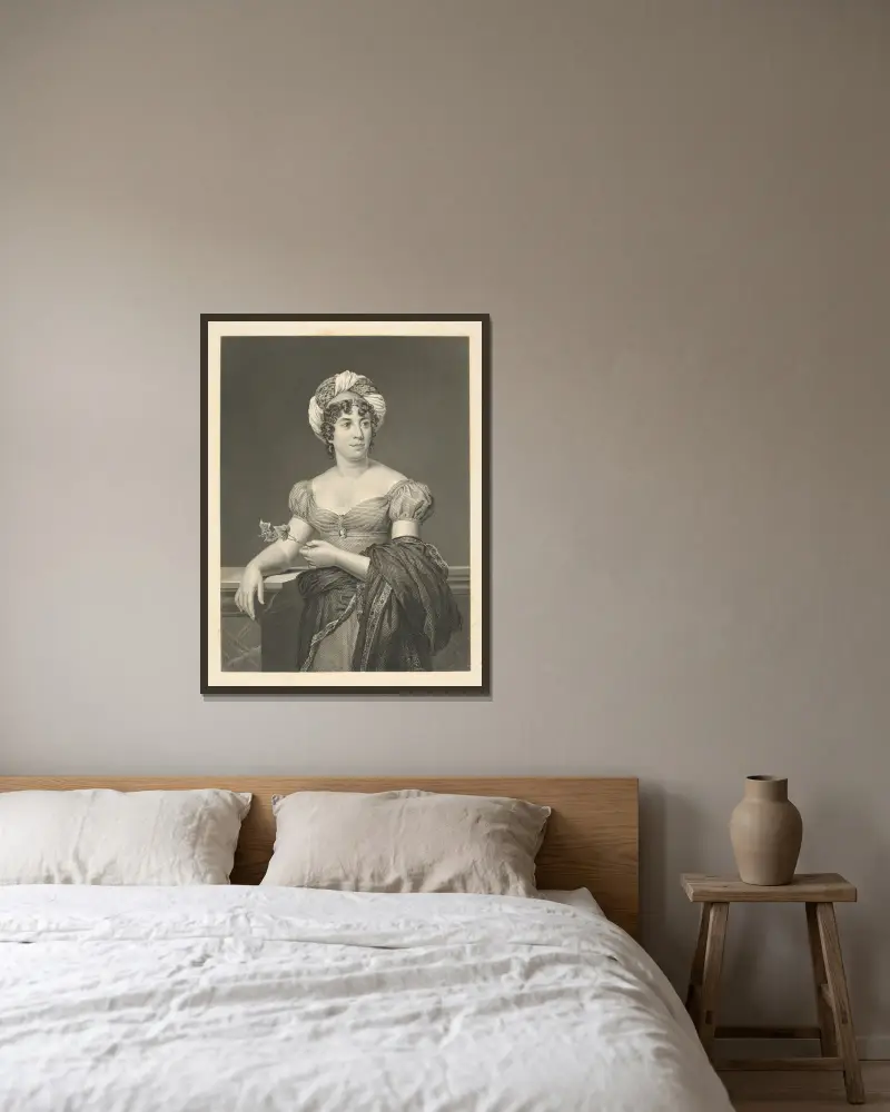 Madame de Staël von François Gérard gerahmt an einer Wand