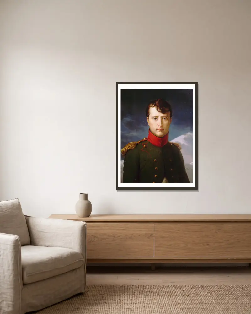 Napoléon Bonaparte som förste konsul av François Gérard inramad på en vägg
