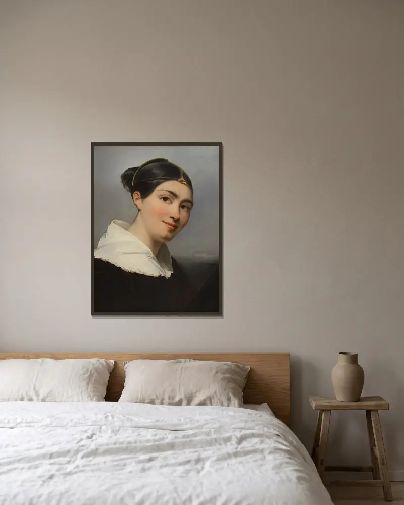Porträtt av Julie Duvidal de Montferrier av François Gérard inramad på en vägg