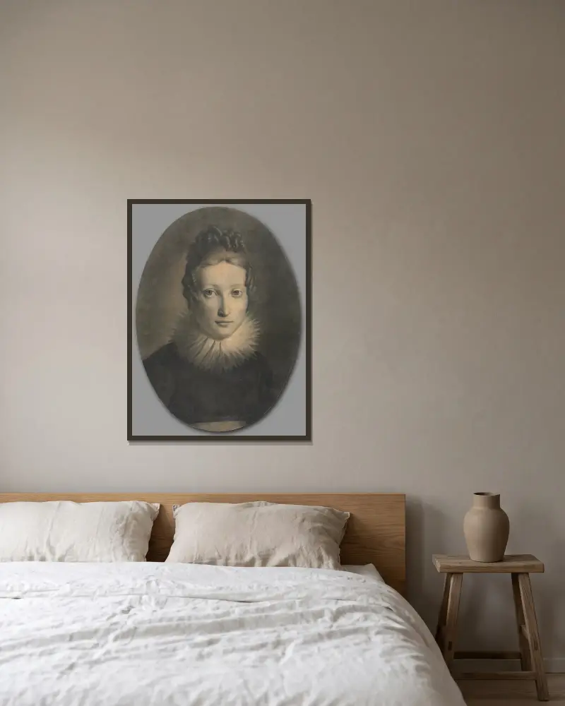 Porträtt av Marie-Louise, hertiginna av Parma av François Gérard inramad på en vägg