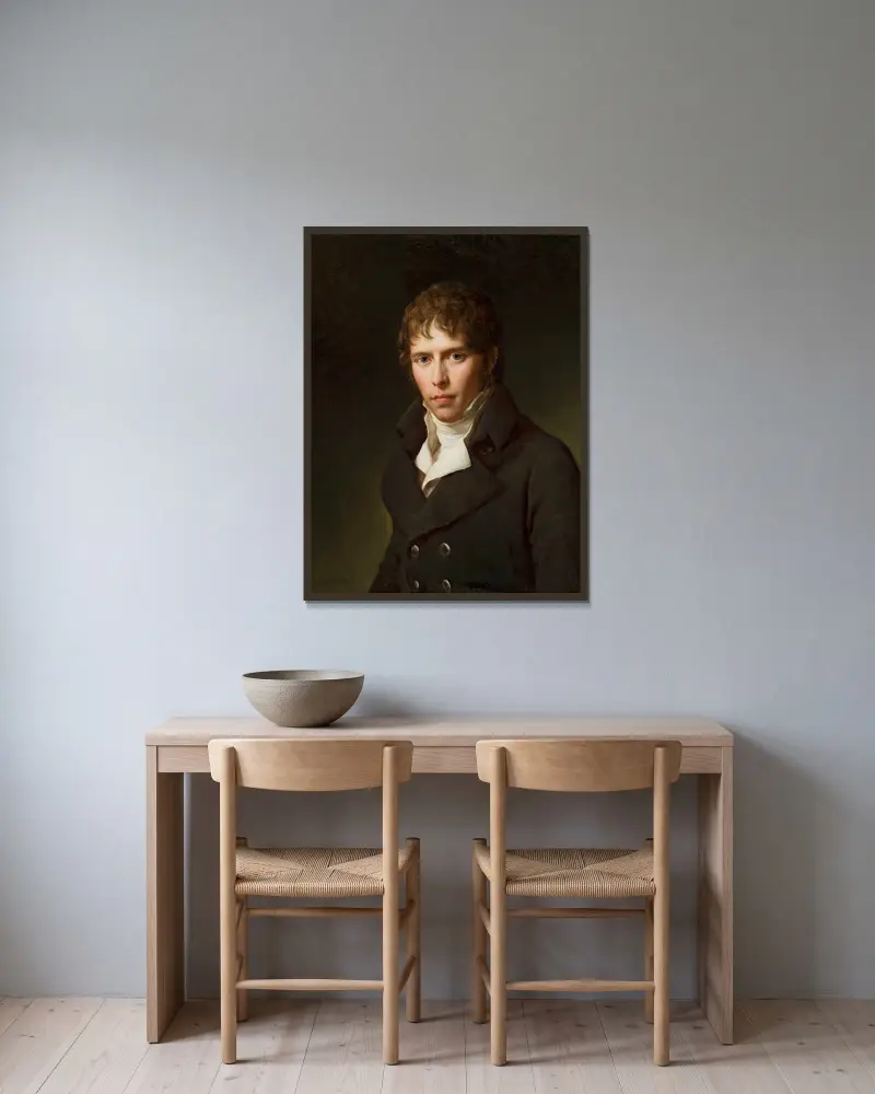 Porträt des Stanisław Mniszek von François Gérard gerahmt an einer Wand