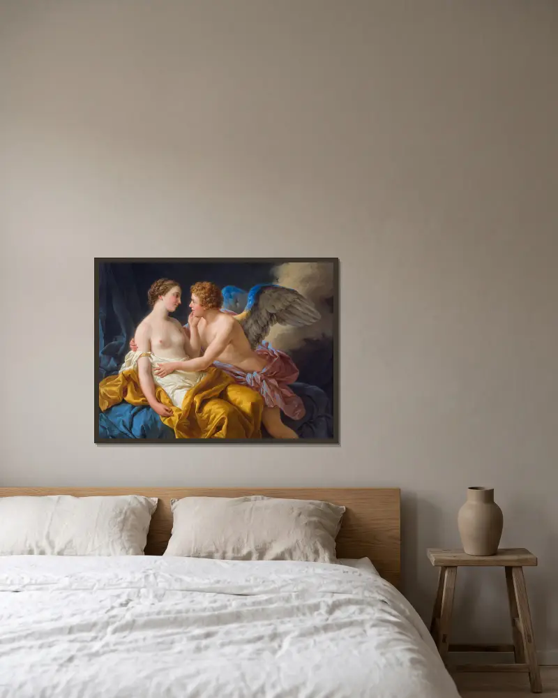 Amor i Psyche, Louis-Jean-François Lagrenée w ramie na ścianie