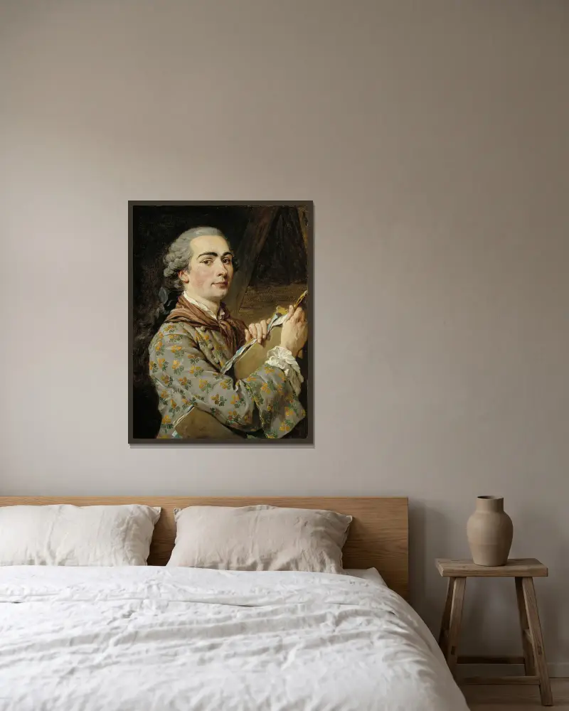 Autoportrét, Louis-Jean-François Lagrenée v rámu na stěně