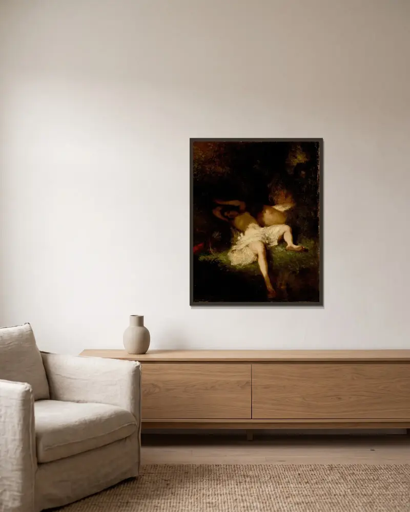 Diana Resting av Jean-François Millet inramad på en vägg