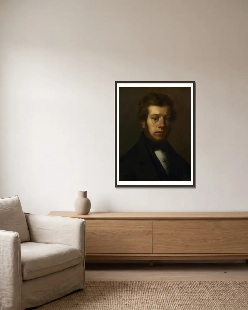 Monsieur Martin av Jean-François Millet inramad på en vägg