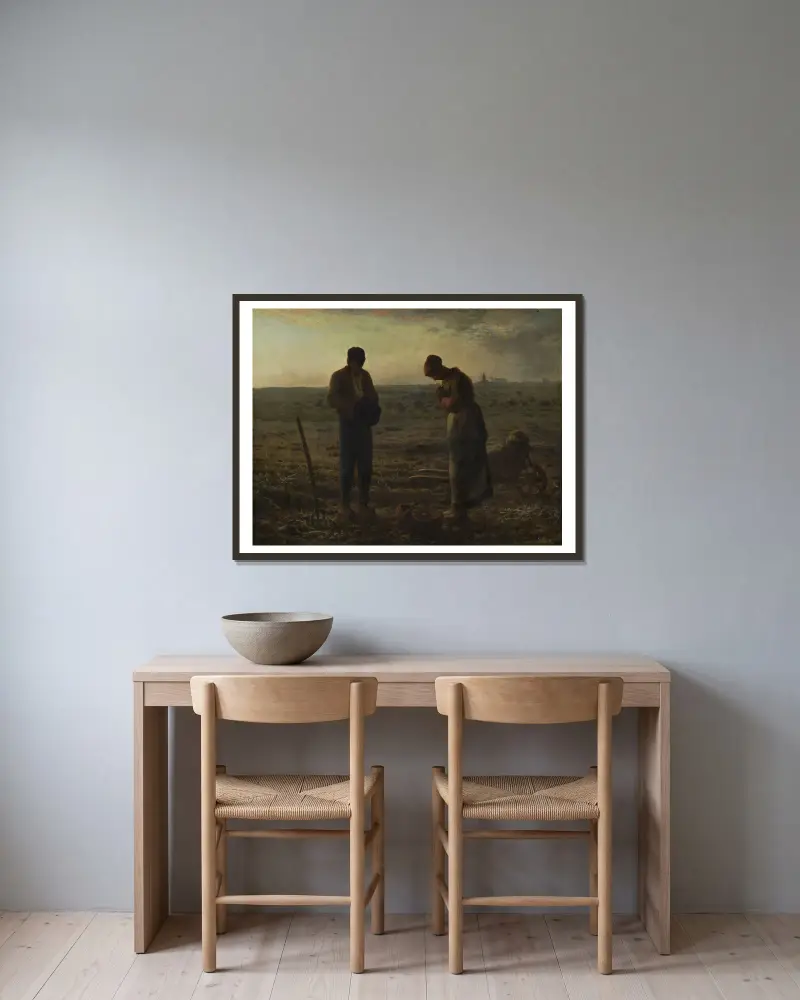 Anděl Páně, Jean-François Millet v rámu na stěně