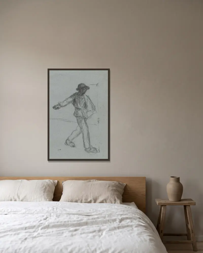 The Sower – nr 1 av Jean-François Millet inramad på en vägg