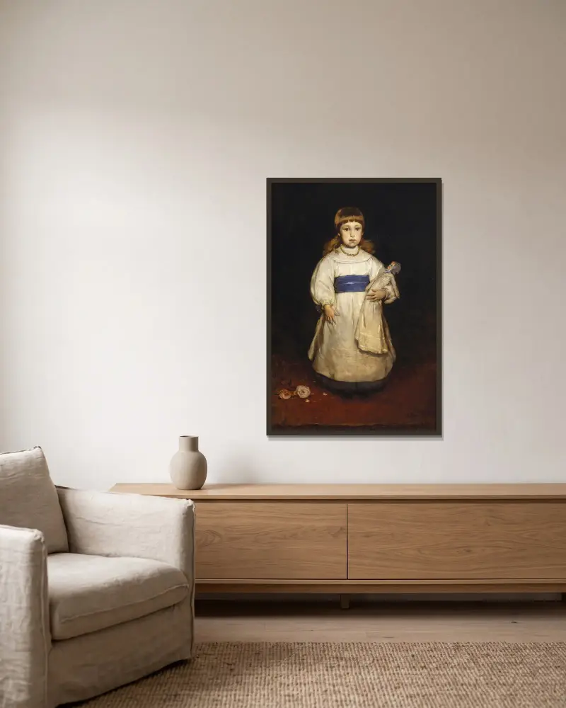 Mary Cabot Wheelwright av Frank Duveneck inramad på en vägg