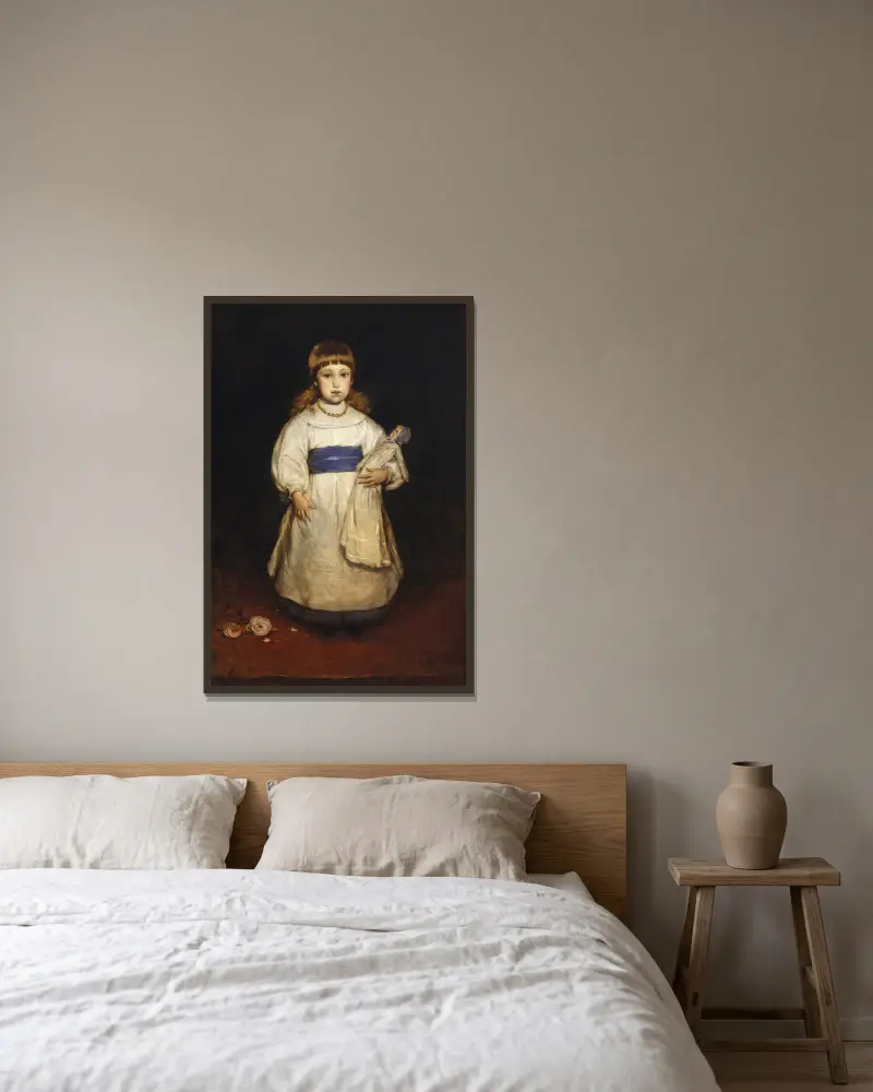 Mary Cabot Wheelwright av Frank Duveneck inramad på en vägg