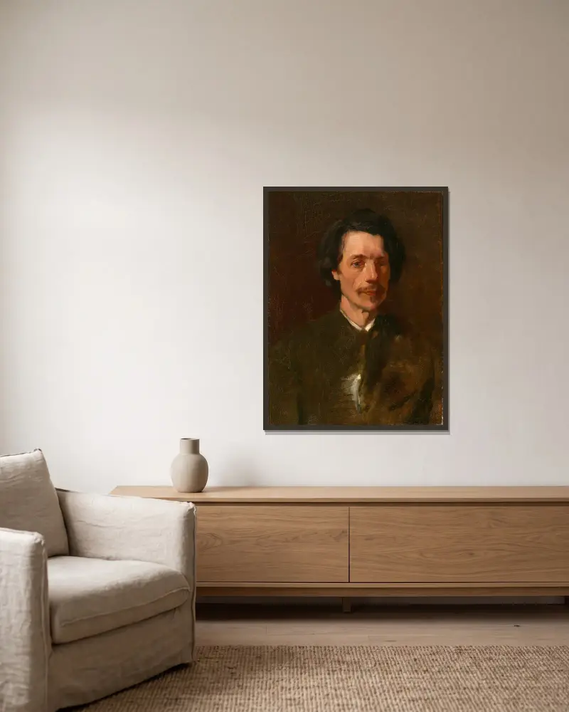 Walter Shirlaw av Frank Duveneck inramad på en vägg