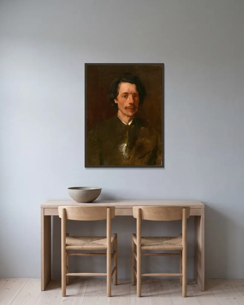Walter Shirlaw av Frank Duveneck inramad på en vägg