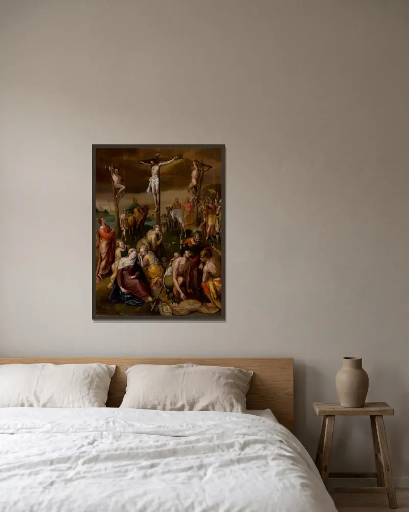 Ukrzyżowanie, Frans Floris w ramie na ścianie