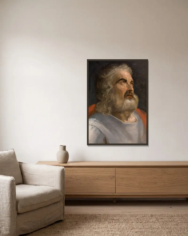 Mężczyzna z brodą, Frans Floris w ramie na ścianie