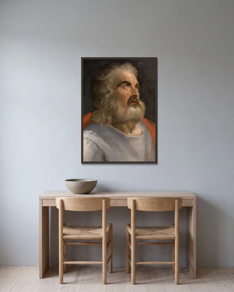 Mężczyzna z brodą, Frans Floris w ramie na ścianie