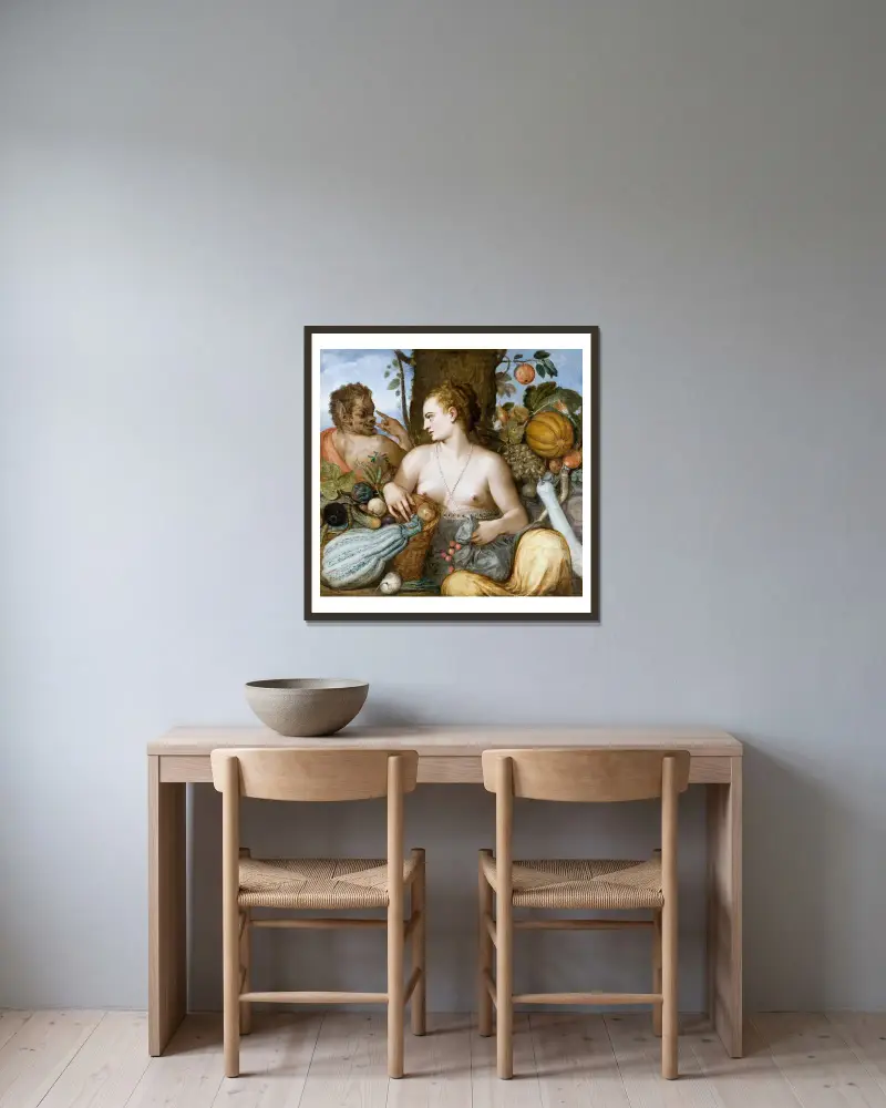 Pomona, Frans Floris w ramie na ścianie