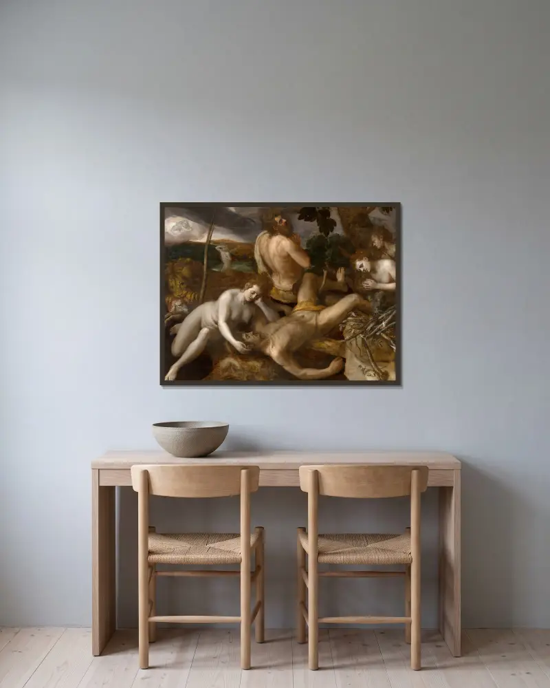 Oplakávání Ábela, Frans Floris v rámu na stěně