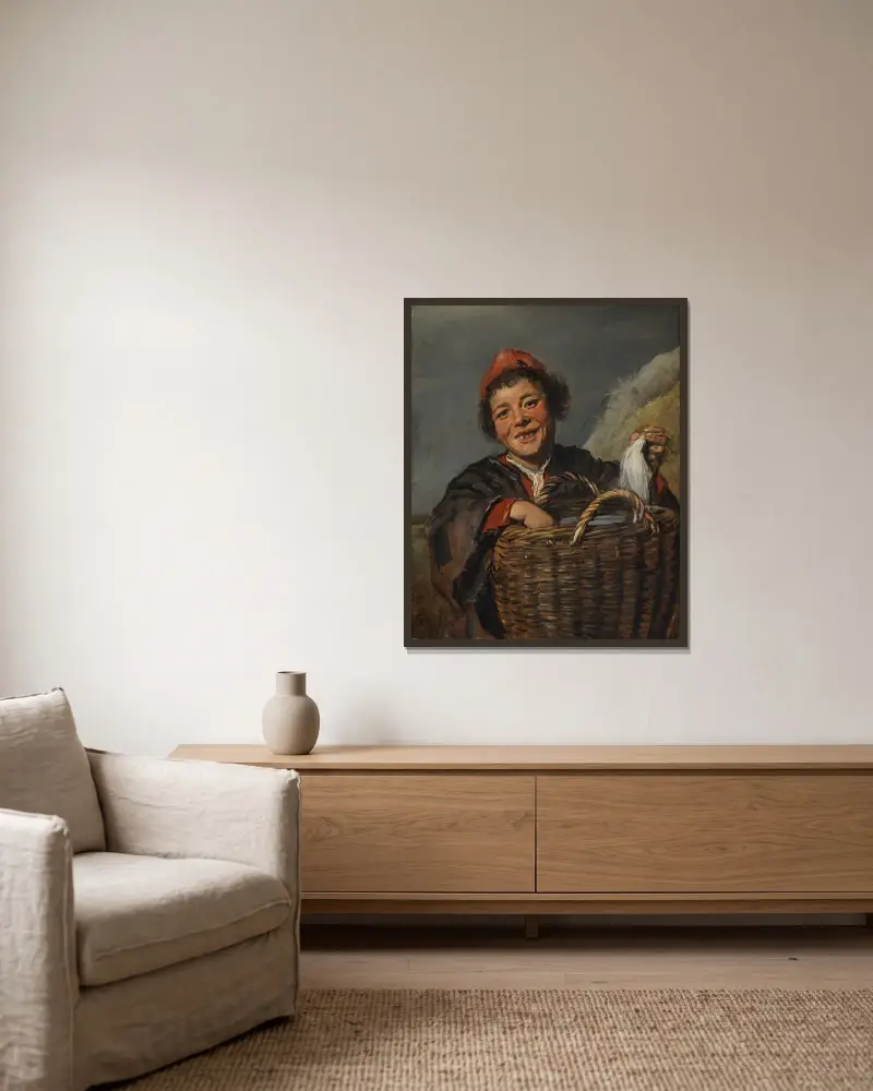 A Fisherboy av Frans Hals inramad på en vägg
