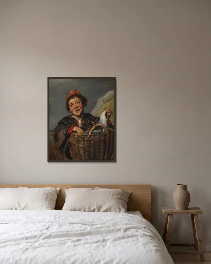 A Fisherboy av Frans Hals inramad på en vägg