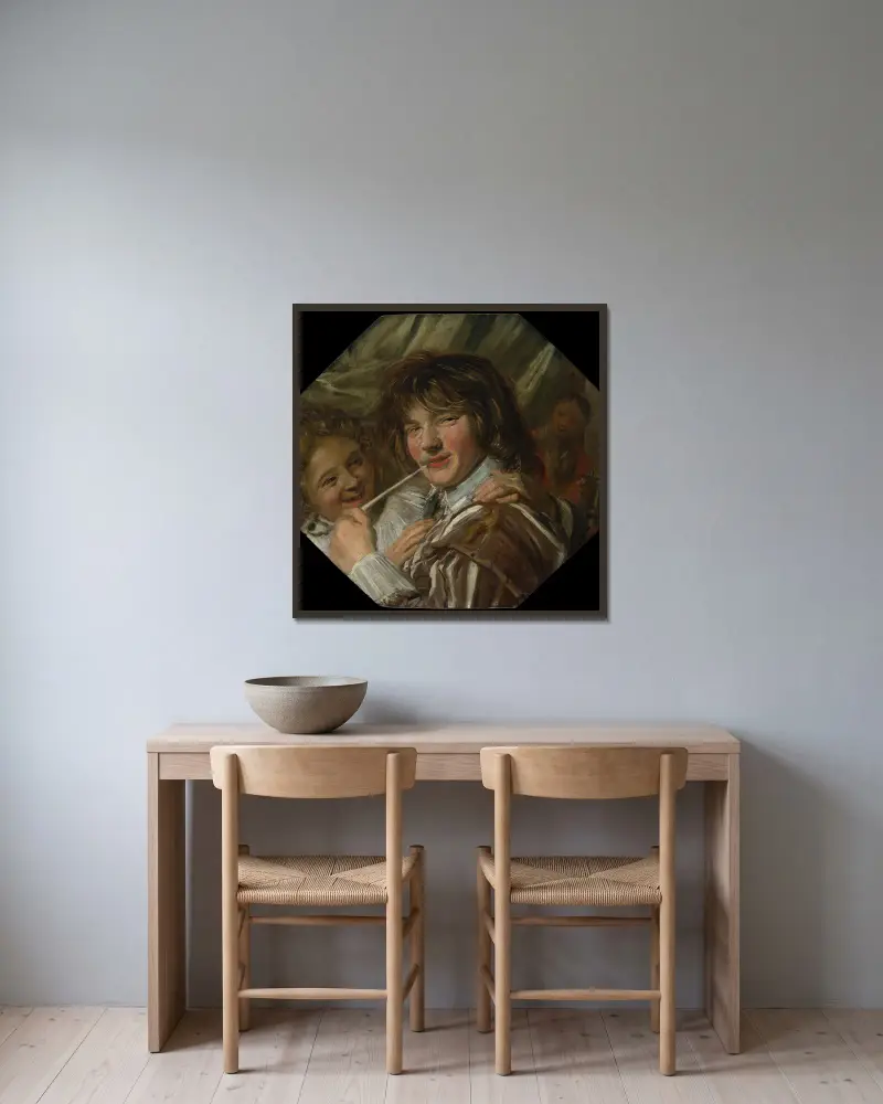 Kuřák, Frans Hals v rámu na stěně
