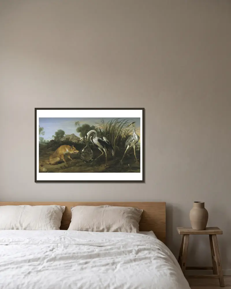 Bajka o lisie i czapli, Frans Snyders w ramie na ścianie