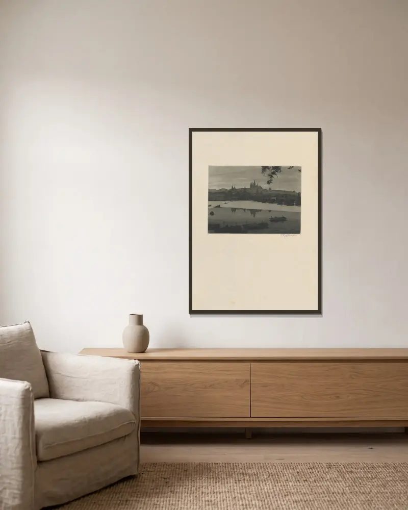 Nocturno von Tavík František Šimon gerahmt an einer Wand