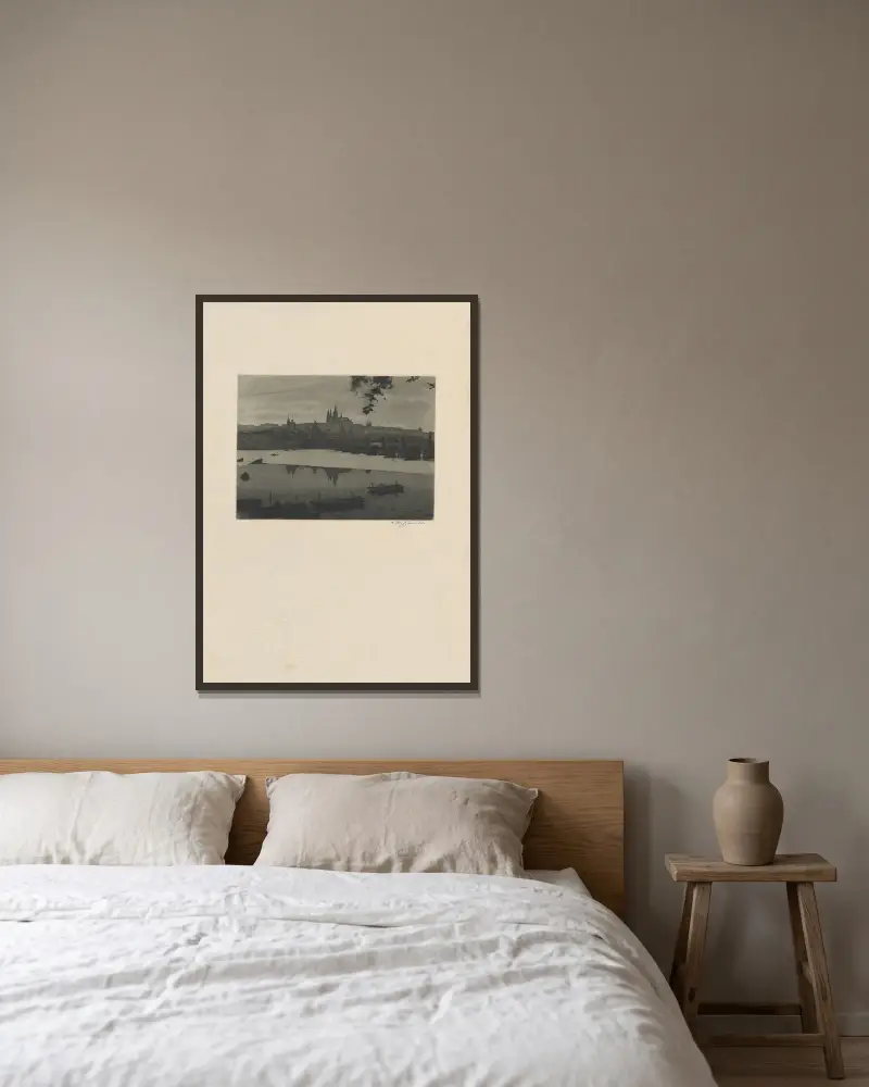 Nocturno von Tavík František Šimon gerahmt an einer Wand