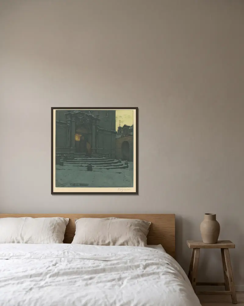 Stillleben aus Hradschin von Tavík František Šimon gerahmt an einer Wand