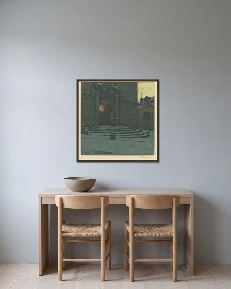 Stillleben aus Hradschin von Tavík František Šimon gerahmt an einer Wand