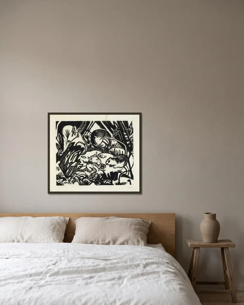 Zvířecí legenda, Franz Marc v rámu na stěně