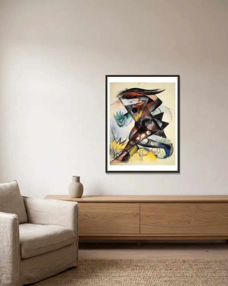 Caliban, Franz Marc v rámu na stěně