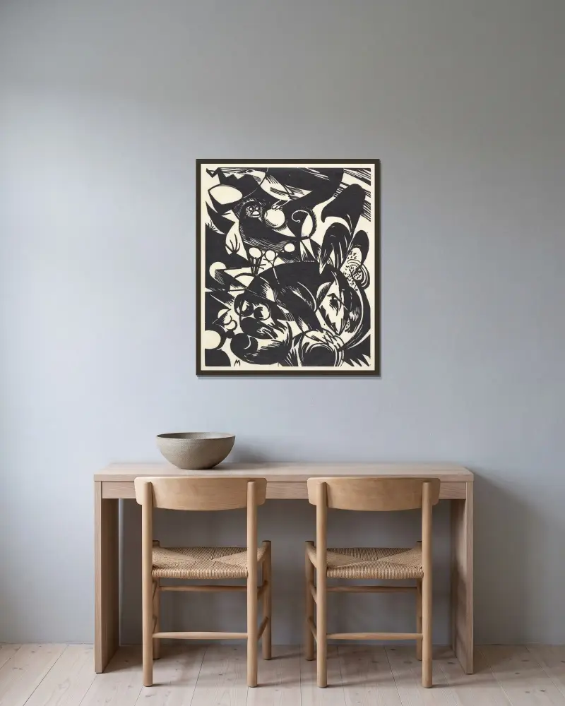 Stworzenie I, Franz Marc w ramie na ścianie