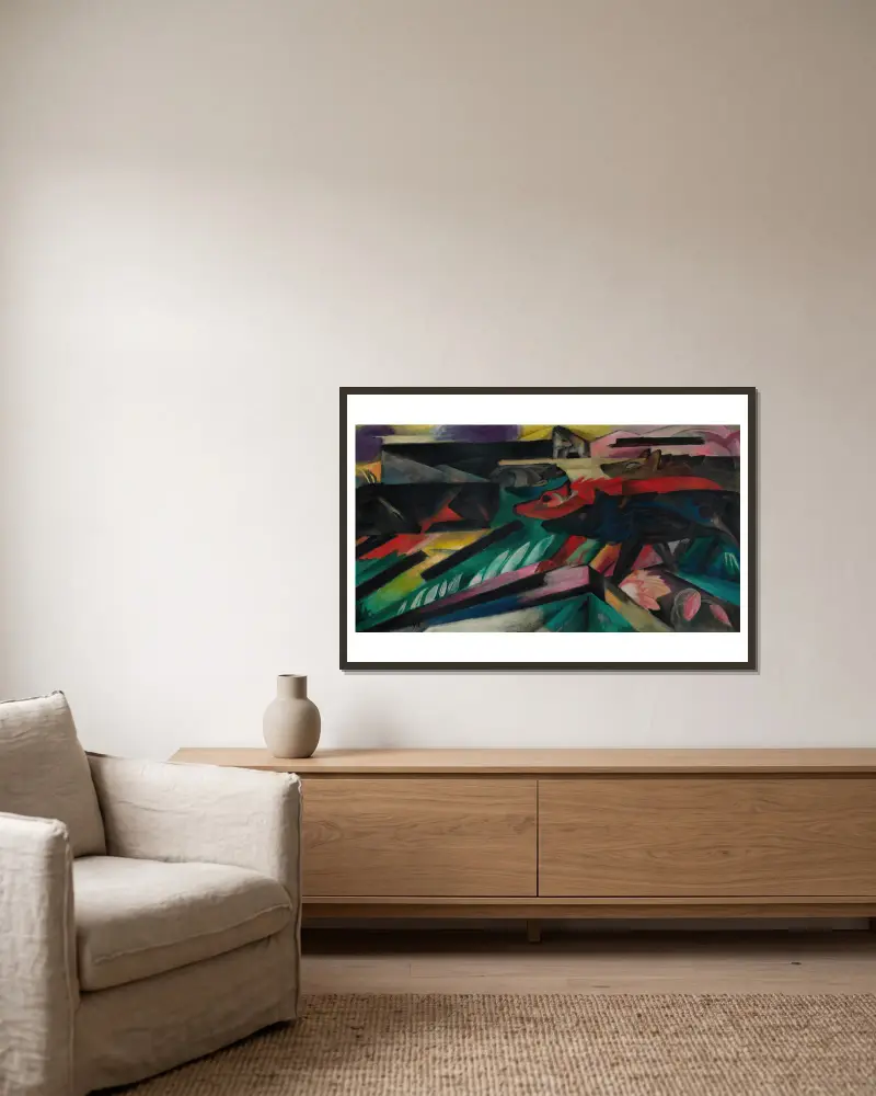 Vlci (Balkánská válka), Franz Marc v rámu na stěně