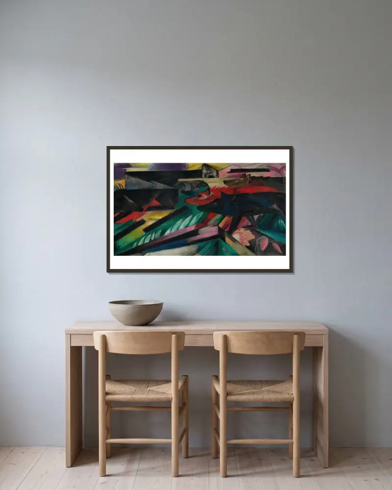 Vlci (Balkánská válka), Franz Marc v rámu na stěně