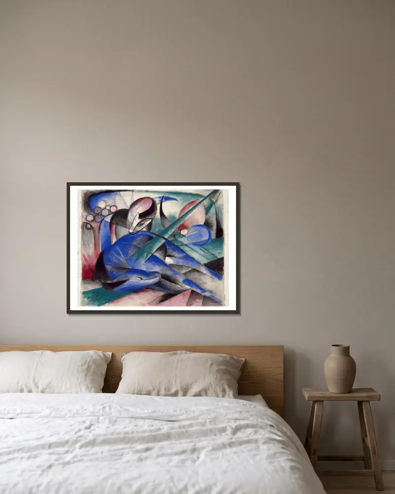 Snící kůň, Franz Marc v rámu na stěně