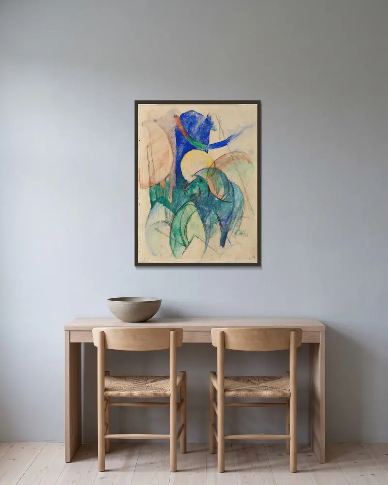 Mandryl, Franz Marc w ramie na ścianie