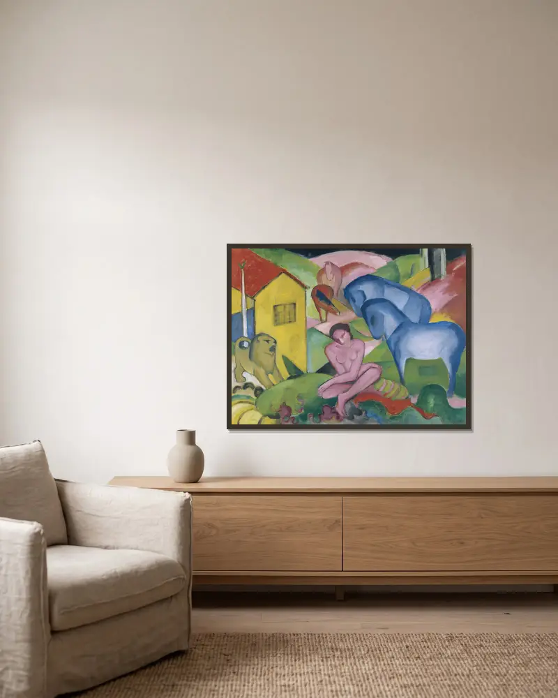 Sen, Franz Marc w ramie na ścianie