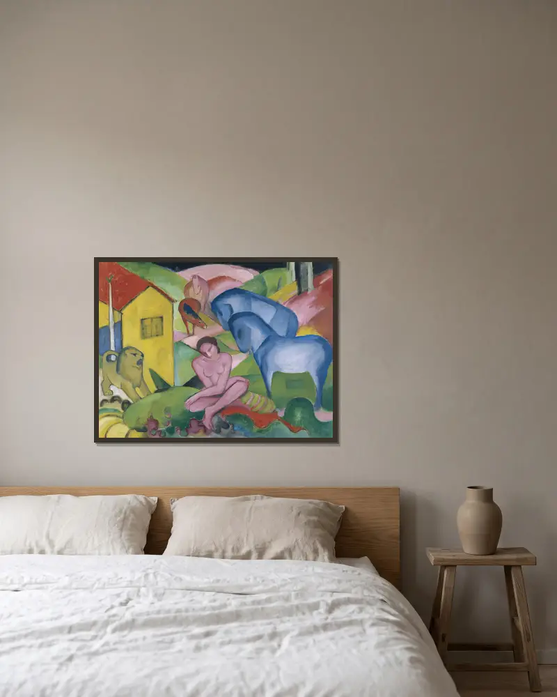 Sen, Franz Marc w ramie na ścianie