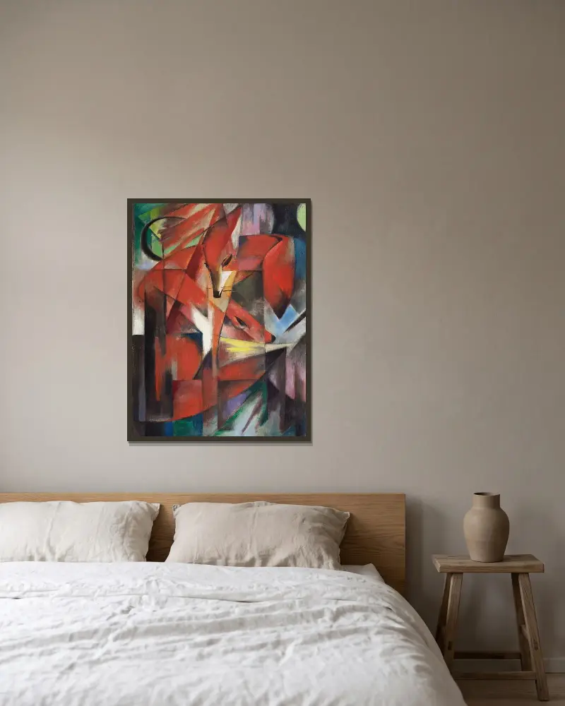 Lišky, Franz Marc v rámu na stěně