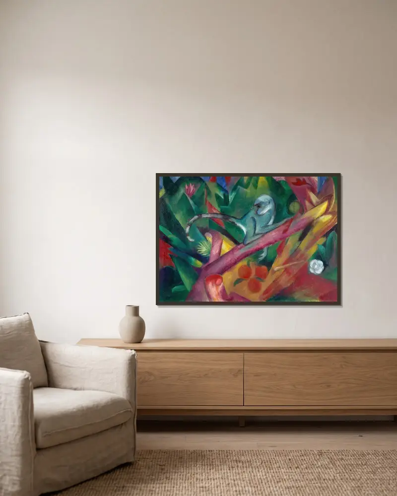 Opice, Franz Marc v rámu na stěně
