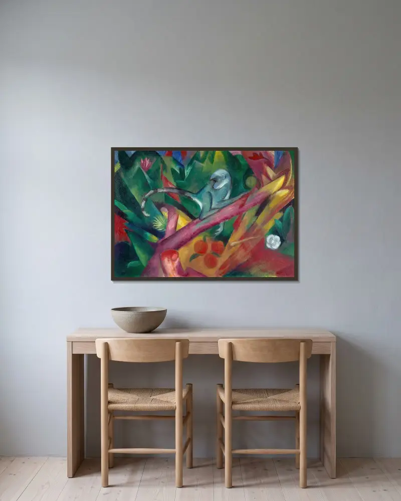 Opice, Franz Marc v rámu na stěně